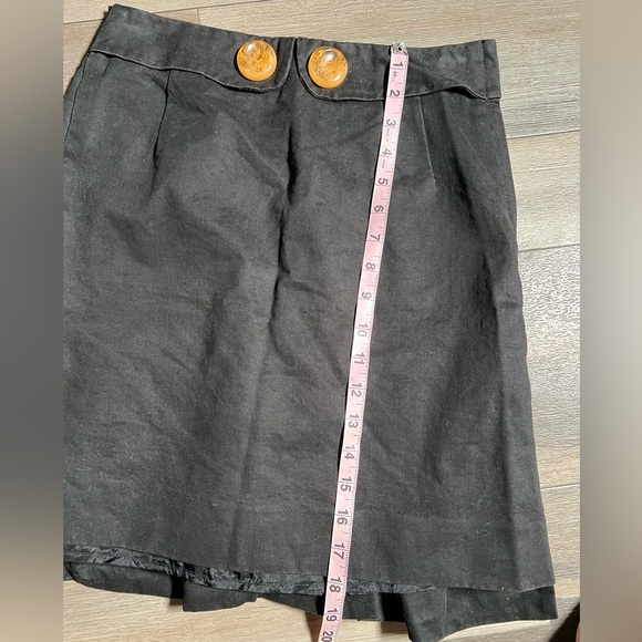 Anthropologie Elevenses Black‎ Skirt- 0 - Picture 4 of 8